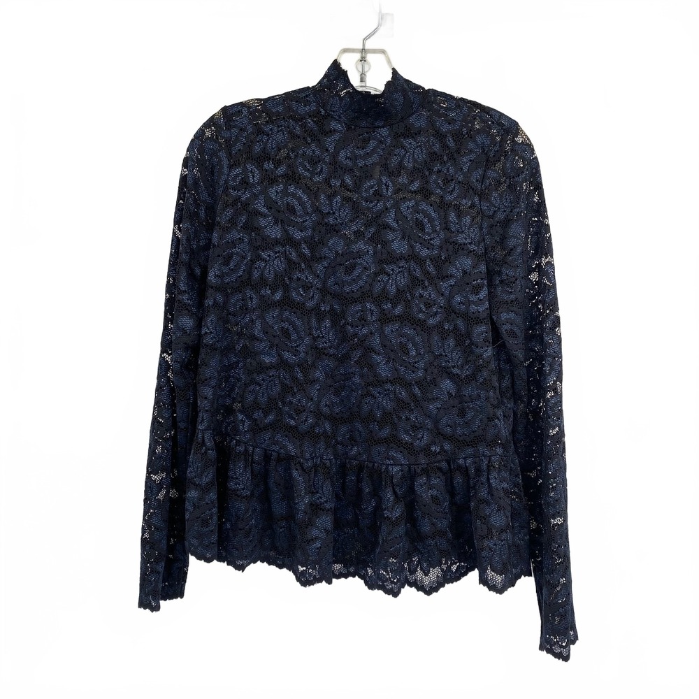 All Saints Blue Lace Blouse | Women’s Size 6 Regular